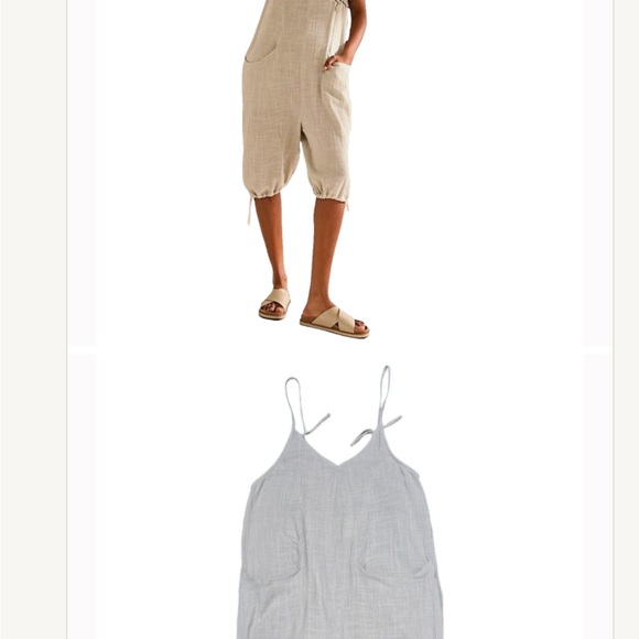 Free People Light Gray Sleeveless Jumpsuit - Picture 3 of 8